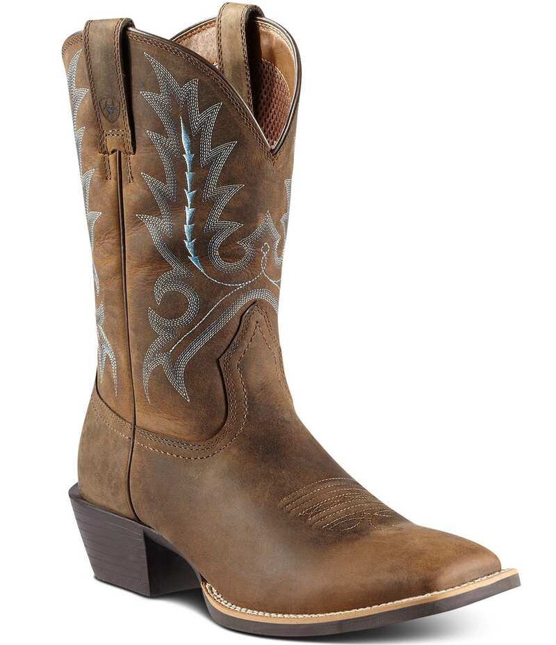 アリアト メンズ シューズ ブーツ・レインブーツ Ariat Men\u0027s Sport Outfitter Western Boots Distressed Brown 赤銅色
