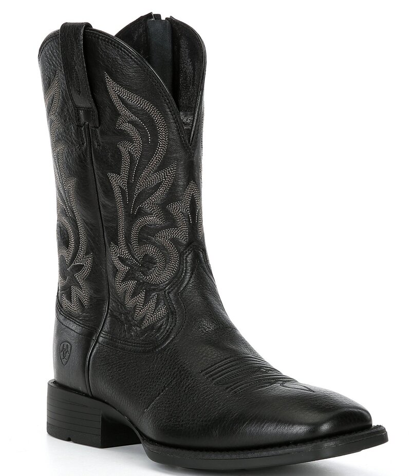 アリアト メンズ シューズ ブーツ・レインブーツ Ariat Men's Slim Zip Ultra Western Boots Black Deertan ブラック
