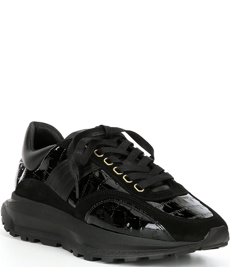 カートジェイガーロンドン メンズ シューズ ドレスシューズ スニーカー Kurt Geiger London Men's Gaspar Retro Crocodile Sneakers Black ブラック
