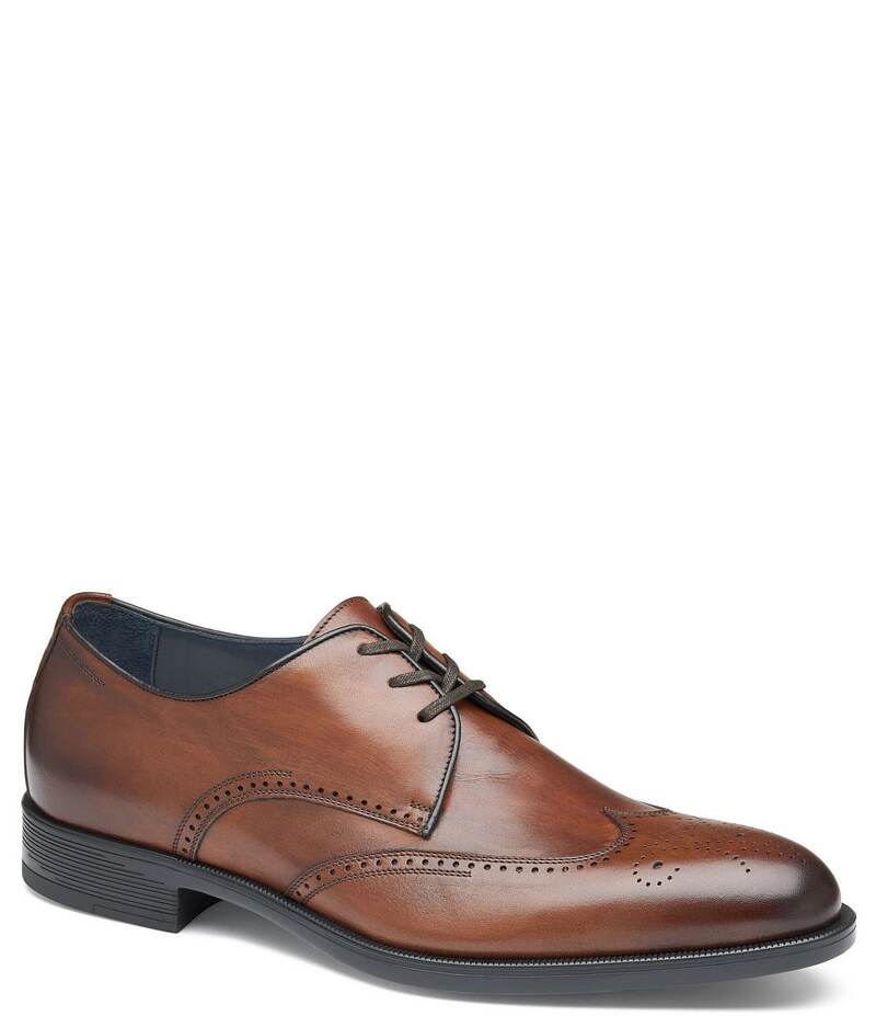 ジョンストンアンドマーフィー メンズ シューズ ドレスシューズ ウィングチップ オックスフォード レース レザー Johnston & Murphy Collection Men's Flynch Leather Wingtip Lace Up Oxfords Tan タン