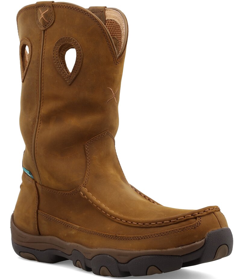 ツイステッドエックス メンズ シューズ ブーツ・レインブーツ なめし革 Twisted X Men\u0027s Leather Hiker Boots Distressed Saddle and Saddle