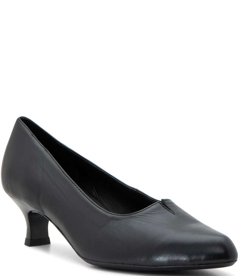 アラ レディース シューズ パンプス レザー ヒール ara Kit Leather Kitten Heel Pumps Black ブラック