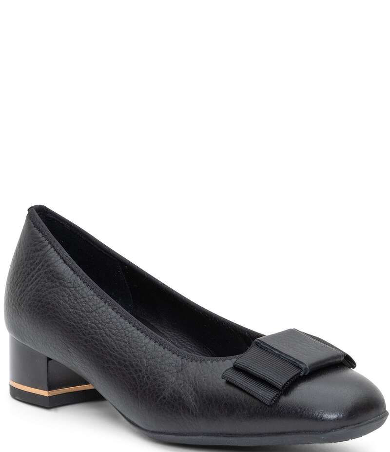 アラ レディース シューズ パンプス レザー ara Garnet Leather Bow Pumps Black ブラック