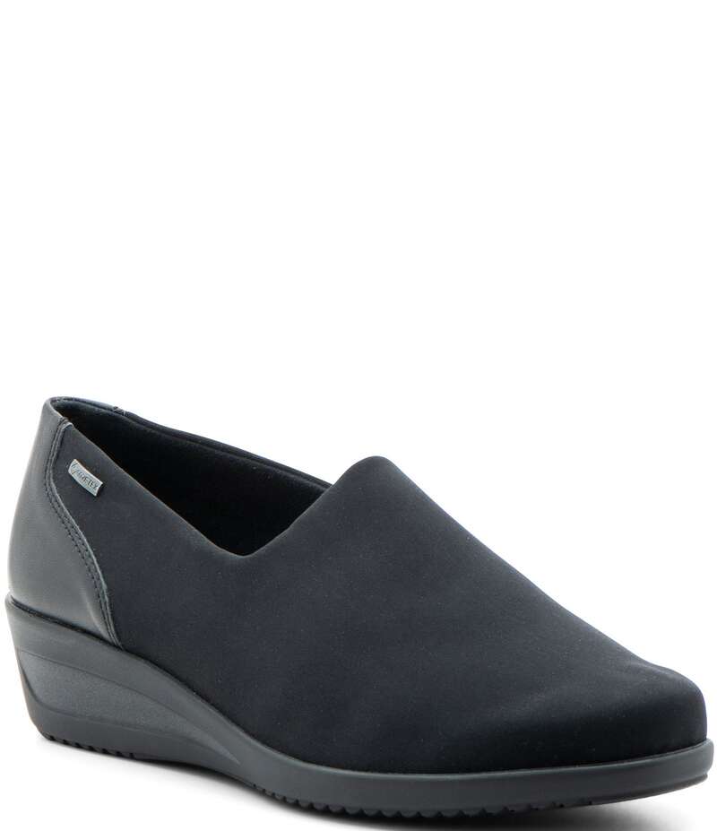 アラ レディース シューズ サンダル Zahara Waterproof Stretch Fabric Wedge Slip Ons Black ブラック