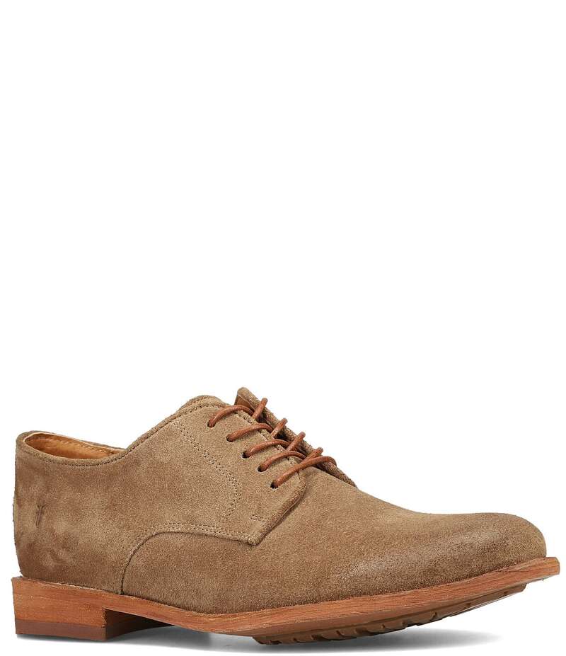 フライ メンズ シューズ ドレスシューズ オックスフォード スエード Frye Men Tyler Flex Suede Oxfords Mushroom