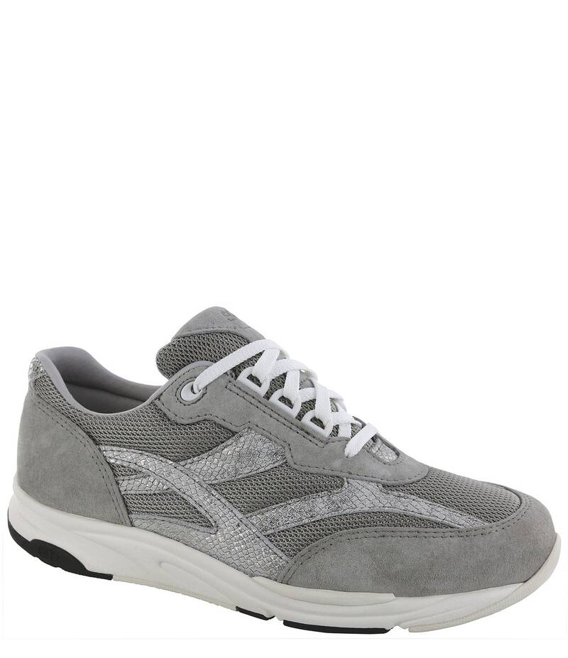 サス レディース シューズ スニーカー プリント メッシュ レザー SAS Tour Leather Mesh Lizard Print Sneakers Plata Mix