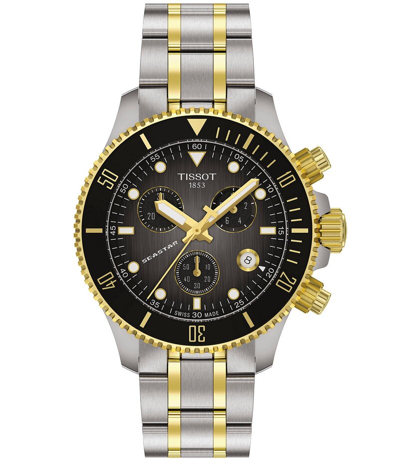 ティソット レディース 付属品 ウオッチ プルオーバー Tissot Unisex Seastar 1000 Quartz Chronograph Two Tone Stainless Steel Bracelet Watch Two Tone