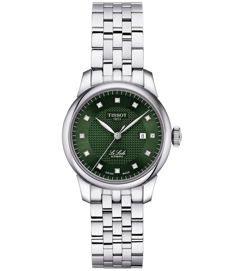 ティソット レディース アクセサリー 腕時計 Tシャツ Tissot Women's Le Locle Powermatic 80 Automatic Stainless Steel Bracelet Watch Silver シルバー