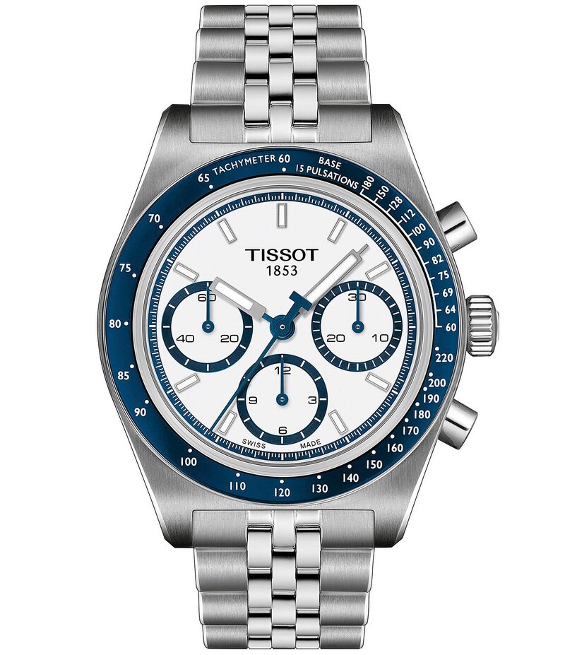 ティソット レディース アクセサリー 腕時計 Tシャツ Tissot Men PR516 Sport Collection Quartz Chronograph Stainless Steel Bracelet Watch Silver シルバー