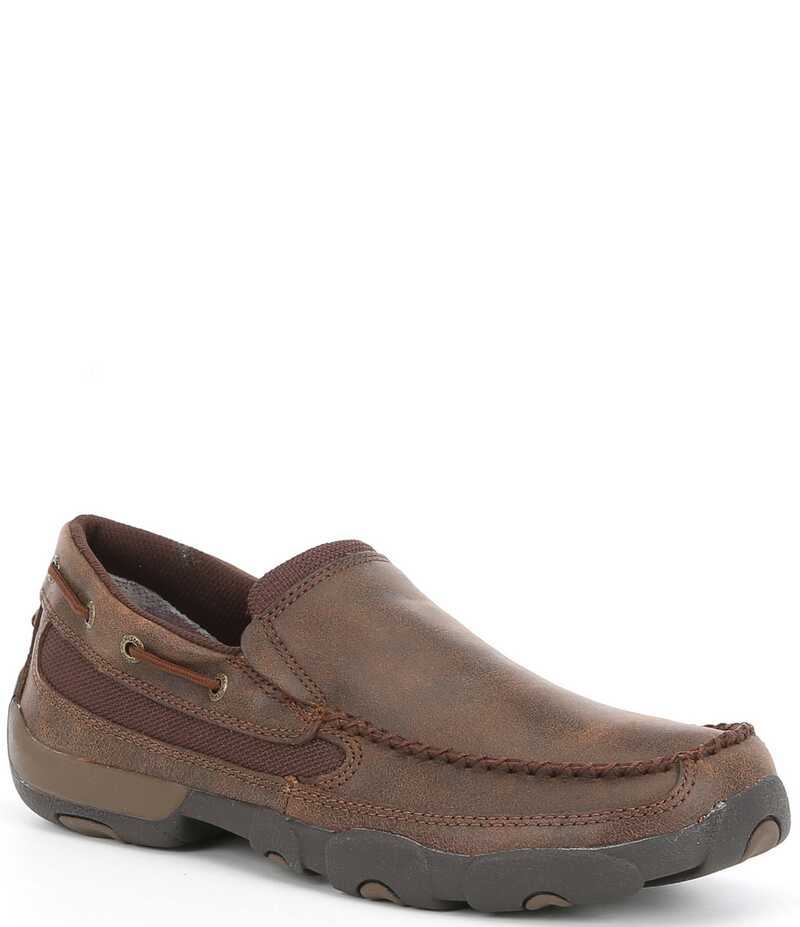 ツイステッドエックス メンズ シューズ スリッポン・ローファー Twisted X Men's Driving Moc Slip On Brown ブラウン