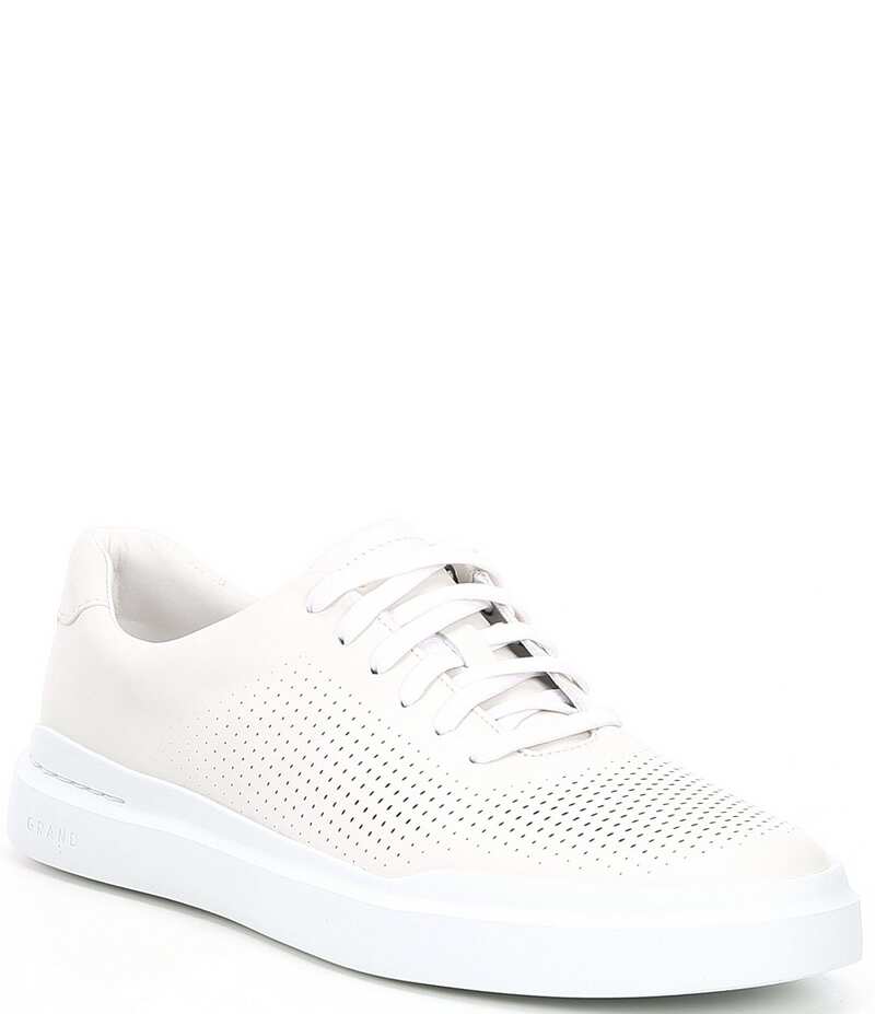 コールハーン メンズ シューズ ドレスシューズ スニーカー レザー Cole Haan Men's GrandPro Rally Leather Laser Cut Sneakers White ホワイト