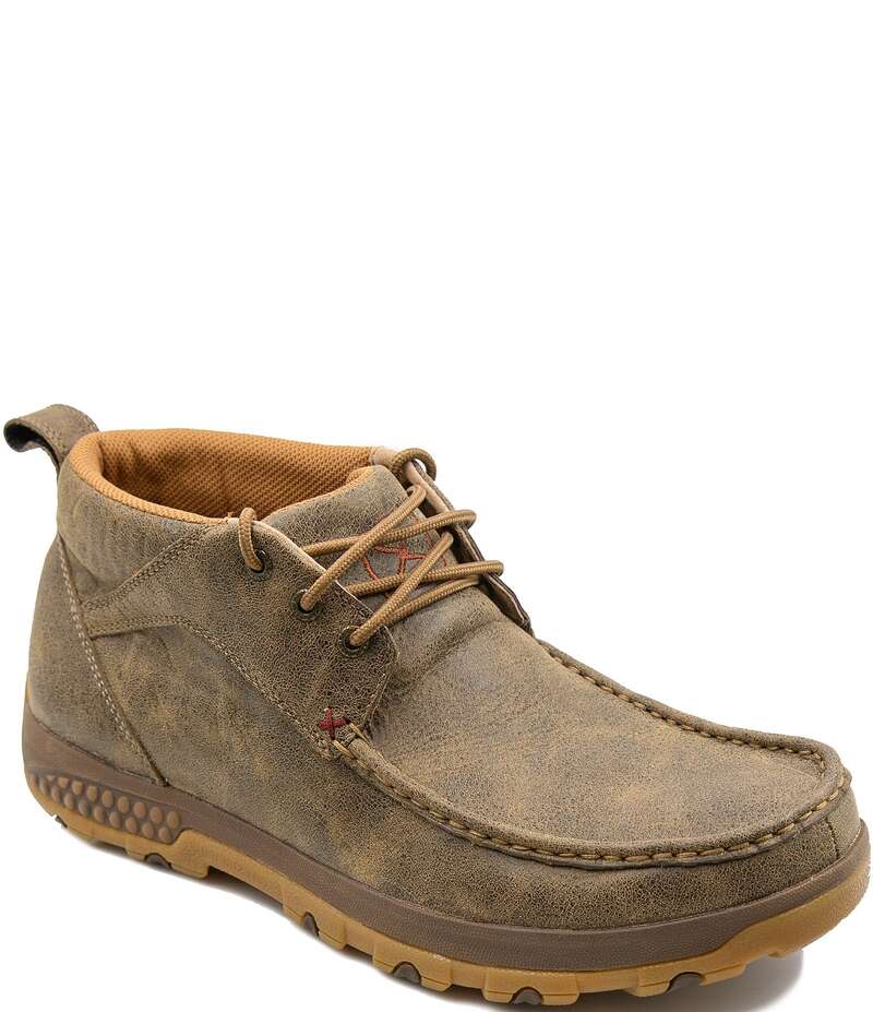 ツイステッドエックス メンズ シューズ ドレスシューズ Twisted X Men's Driving CellStretch Chukka Moccasins Brown ブラウン