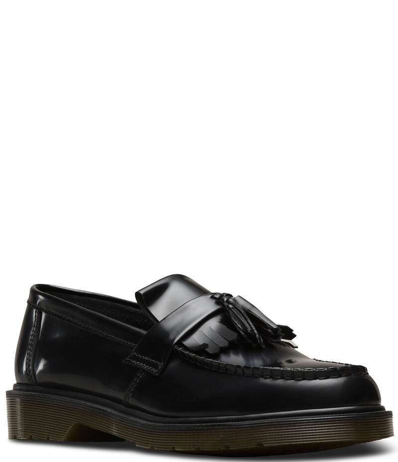 ドクターマーチン レディース シューズ スリッポン・ローファー レザー ローファー Dr. Martens Women's Adrian Tassel Polished Leather Loafers Black ブラック