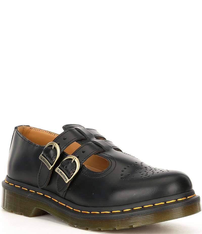 ドクターマーチン レディース シューズ パンプス ブローグ レザー Dr. Martens Women's 8065 Leather Brogue Detail Mary Janes Black ブラック