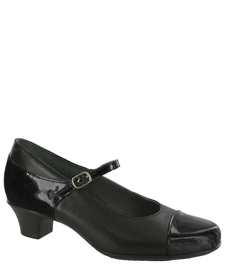 サス レディース シューズ パンプス レザー ヒール SAS Isabel Leather Patent Block Heel Mary Jane Pumps Black Patent ブラック｜ReVida 店 40,170円