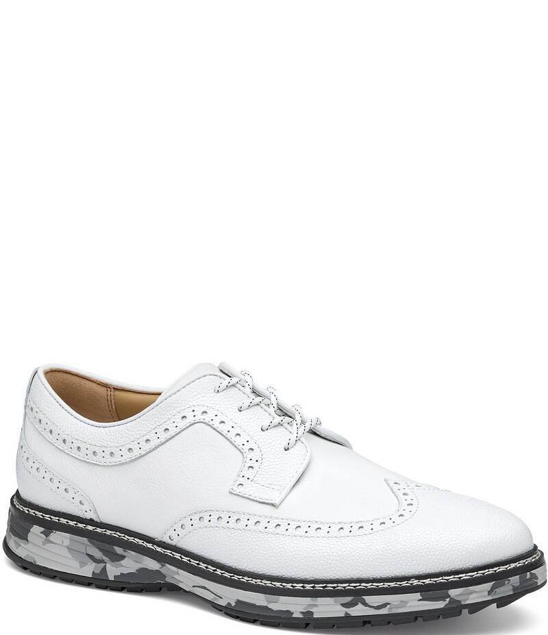 ジョンストンアンドマーフィー メンズ シューズ ドレスシューズ ウィングチップ オックスフォード レザー Johnston & Murphy Men's Upton GL3 Luxe Hybrid Waterproof Leather Wingtip Oxfords White ホワイト