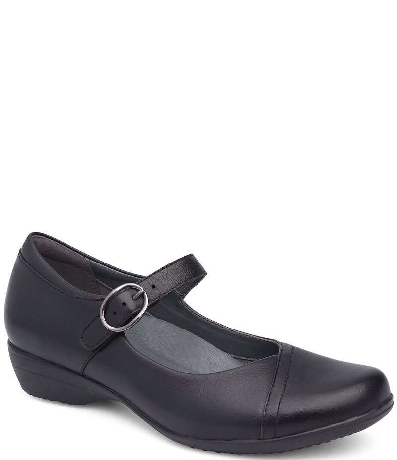 ダンスコ レディース シューズ パンプス なめし革 Dansko Fawna Leather Mary Janes Black 黒いこと