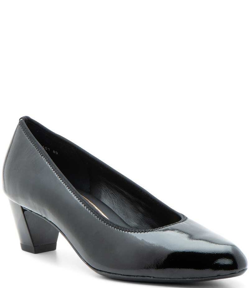 アラ レディース シューズ パンプス なめし革 ara Kelly Patent Leather Pumps Black 黒いこと