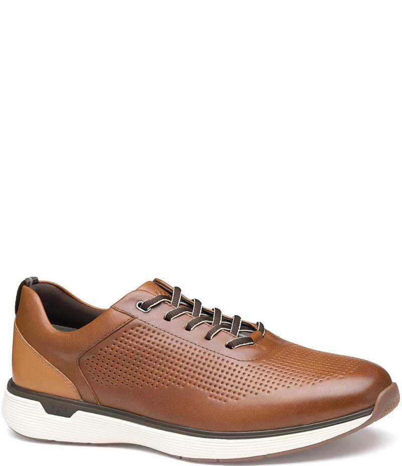 ジョンストンアンドマーフィー メンズ シューズ ドレスシューズ スニーカー レース レザー Johnston & Murphy Men's XC4 Prentiss 2.0 Perforated Waterproof Leather U-Throat Lace Up Sneakers Tan タン