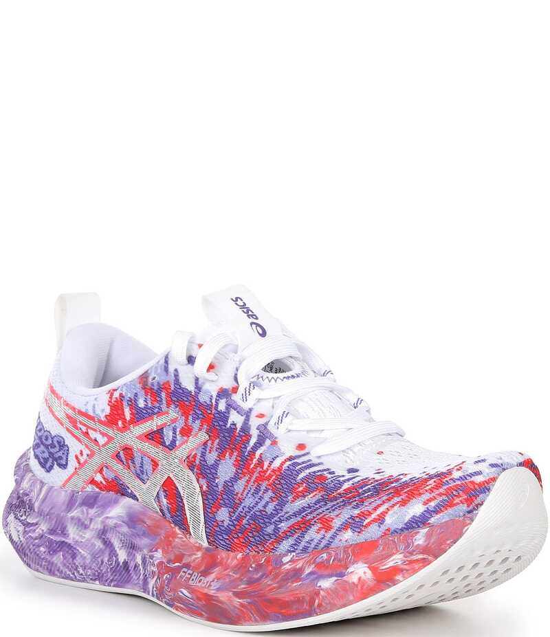 アシックス レディース シューズ スニーカー プリント ASICS Women's Noosa Tri 16 Printed Running Shoes White/Edo Purple ホワイト