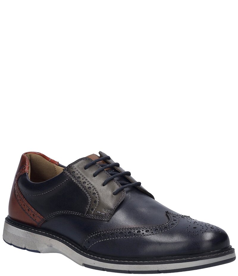 ジョセフセイベル メンズ シューズ ドレスシューズ ウィングチップ オックスフォード ブローグ レザー Josef Seibel Men's Stuart 07 Leather Wingtip Brogue Detail Oxfords Ocean Multi マルチカラー 35,620円