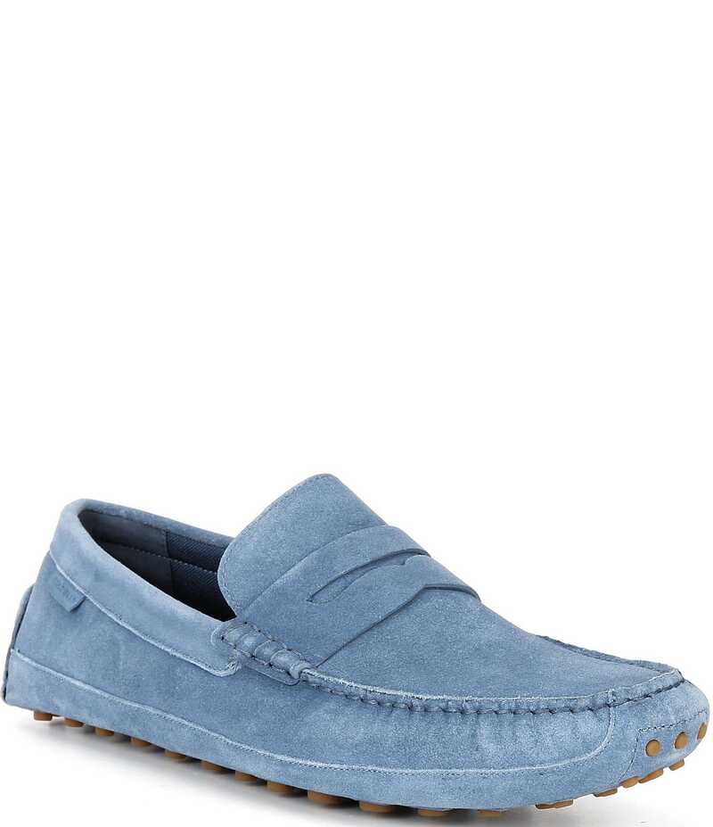 コールハーン メンズ シューズ スリッポン・ローファー スエード ローファー Cole Haan Men's Davies Grand Suede Penny Driver Loafers China BLue/Gum ブルー