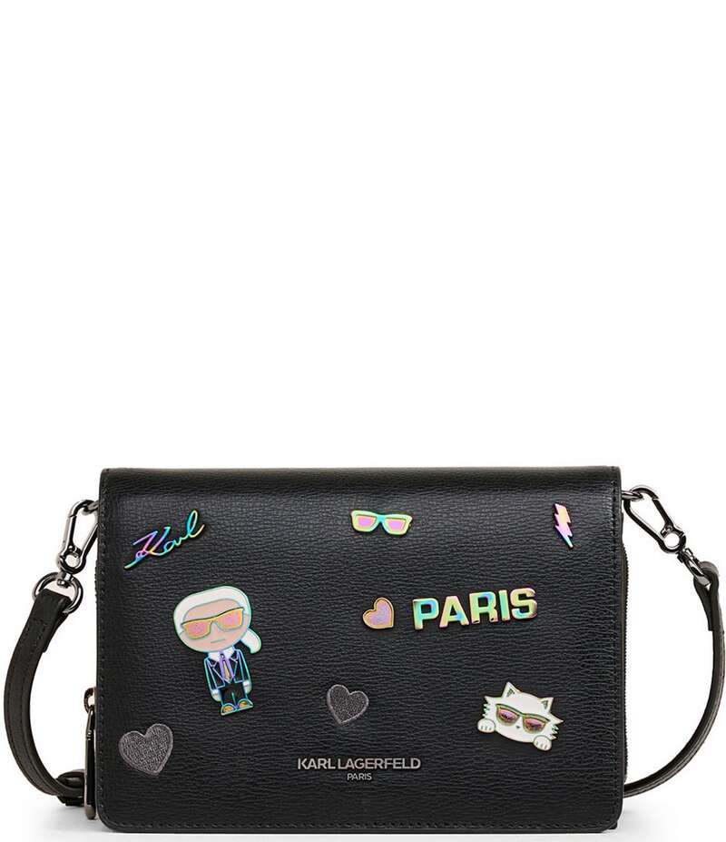 カール ラガーフェルド レディース バッグ ショルダーバッグ KARL LAGERFELD PARIS Lourdes Crossbody Bag Multi/Black ブラック