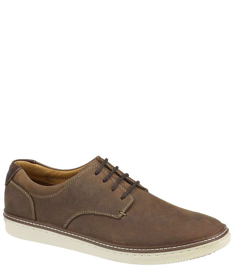 ジョンストンアンドマーフィー メンズ シューズ ドレスシューズ オックスフォード レース レザー Johnston & Murphy Men's McGuffey Tumbled Leather Plain Toe Lace Up Oxfords Tan タン|ReVida 店
