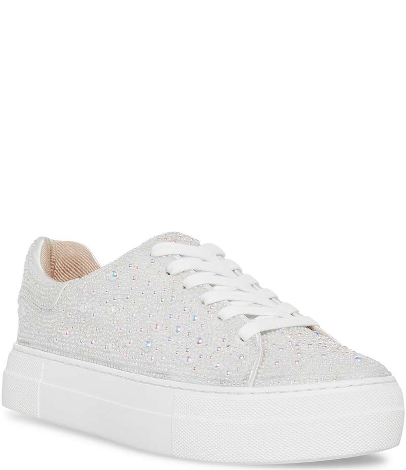 ベッツィジョンソン レディース シューズ スニーカー プラットフォーム レース Blue by Betsey Johnson Sidny Bridal Pearl Embellished Family Matching Platform Lace-Up Sneakers Pearl パール