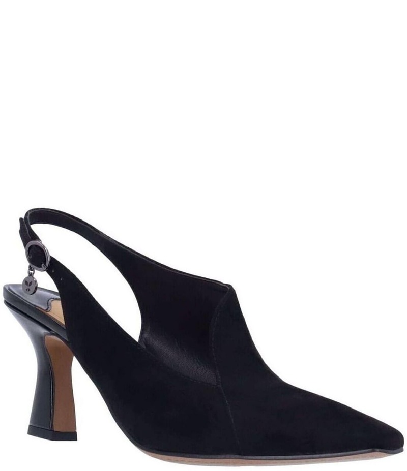ジェイレニー レディース シューズ ブーツ・レインブーツ スエードクロス J. Renee Prissy Sueded Fabric Sling Shooties Black 黒いこと 靴-ブーツ