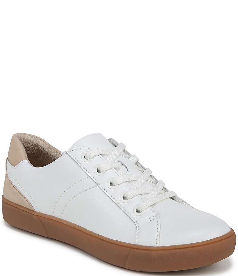 ナチュライザー レディース シューズ スニーカー レザー Naturalizer Morrison Leather Gum Sole Sneakers White/Tan ホワイト
