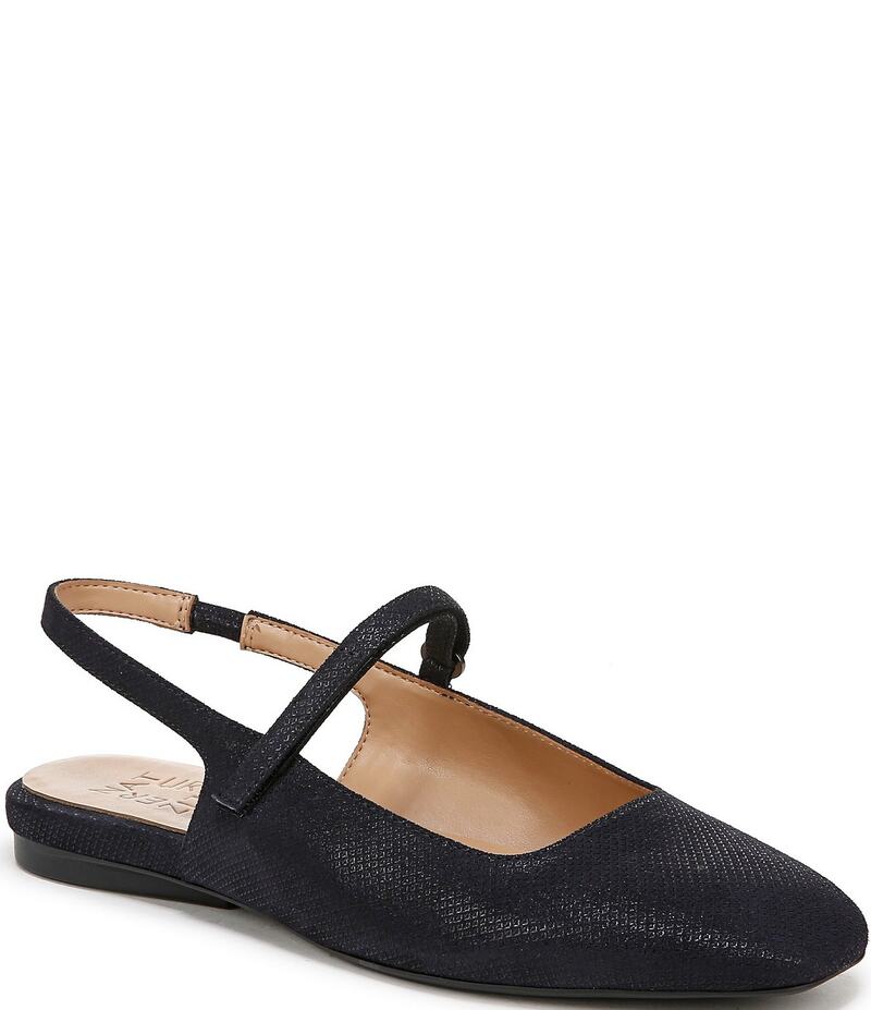 ナチュライザー レディース シューズ パンプス スエード Naturalizer Connie Glossy Suede Slingback Mary Jane Ballet Flats Navy ネイビー