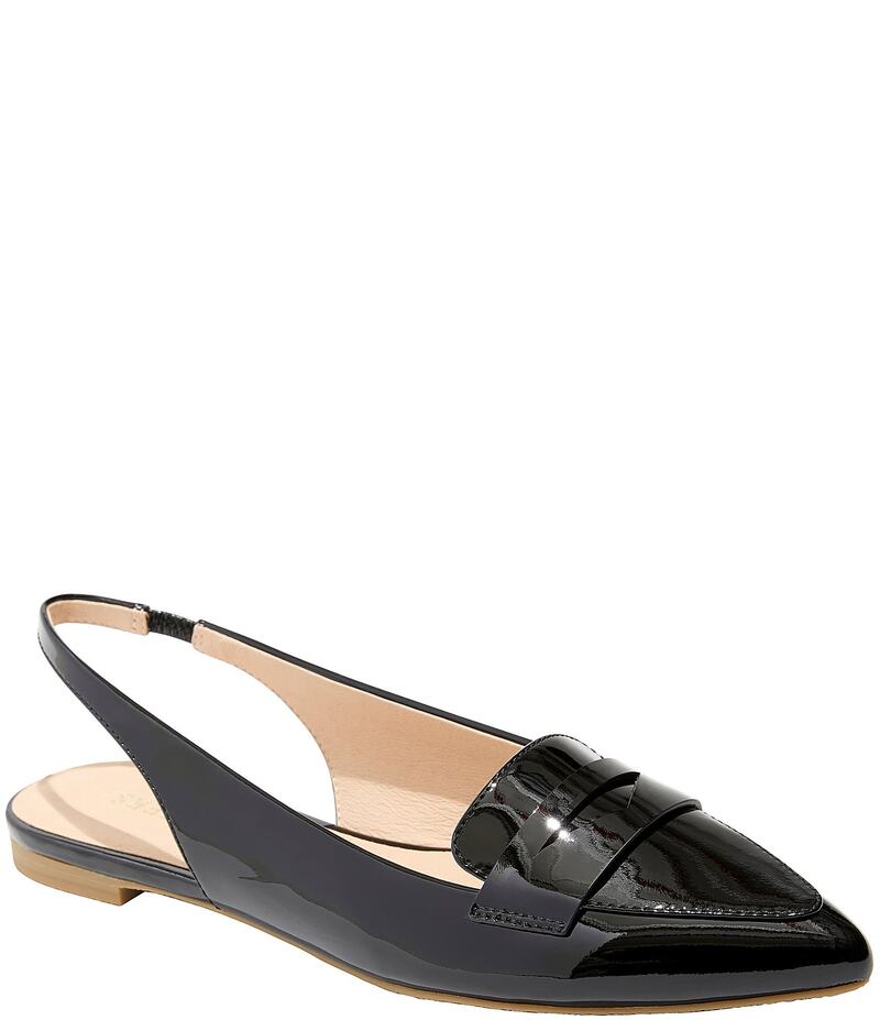 ジャックロジャース レディース シューズ スリッポン・ローファー レザー ローファー Jack Rogers Pennie Patent Leather Slingback Loafers Black ブラック