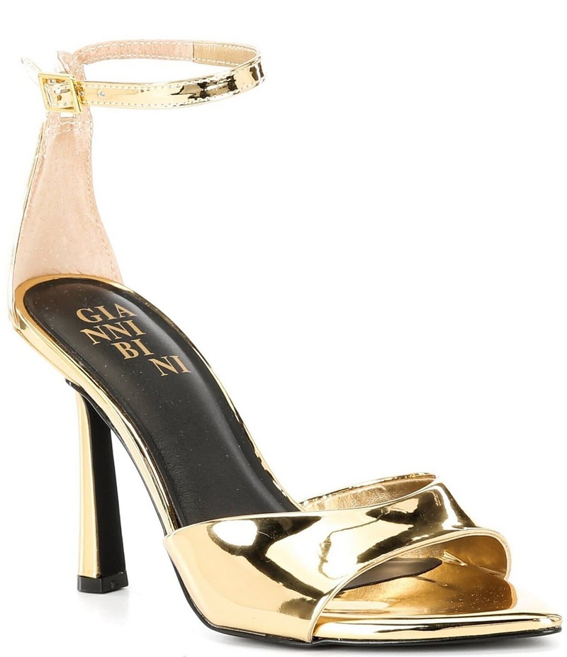 ジャンビニ レディース シューズ サンダル トール Gianni Bini Grady Mirror Metallic Stiletto Dress Sandals Bold Gold ゴールド