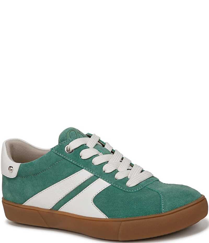 ナチュライザー レディース シューズ スニーカー スエード レース Naturalizer Medina Suede Gum Sole Lace Up Sneakers Green/White ホワイト