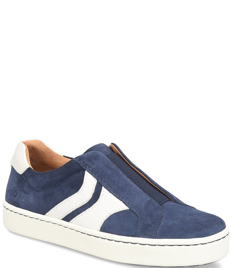 【送料無料】 ボーン メンズ スニーカー シューズ Men's Beck Suede Slip-On Sneakers Navy画像