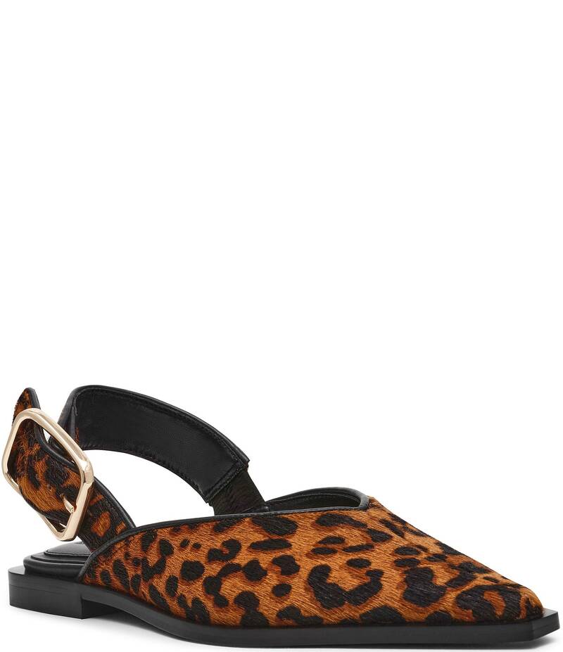 スティーブ マデン レディース シューズ パンプス 刷り上げる Steve Madden Shay-L Leopard Print Haircalf Slingback Flats Leopard 毛の荒物