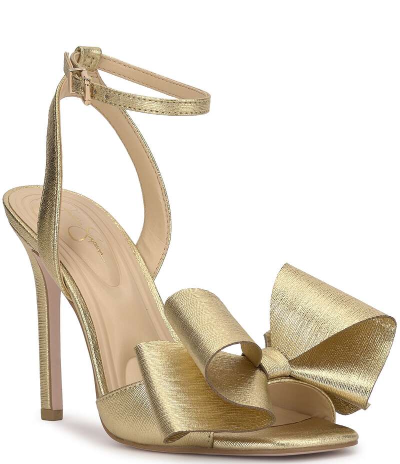 ジェシカシンプソン レディース シューズ サンダル Jessica Simpson Olivine Bow Dress Sandals Gold ゴールド