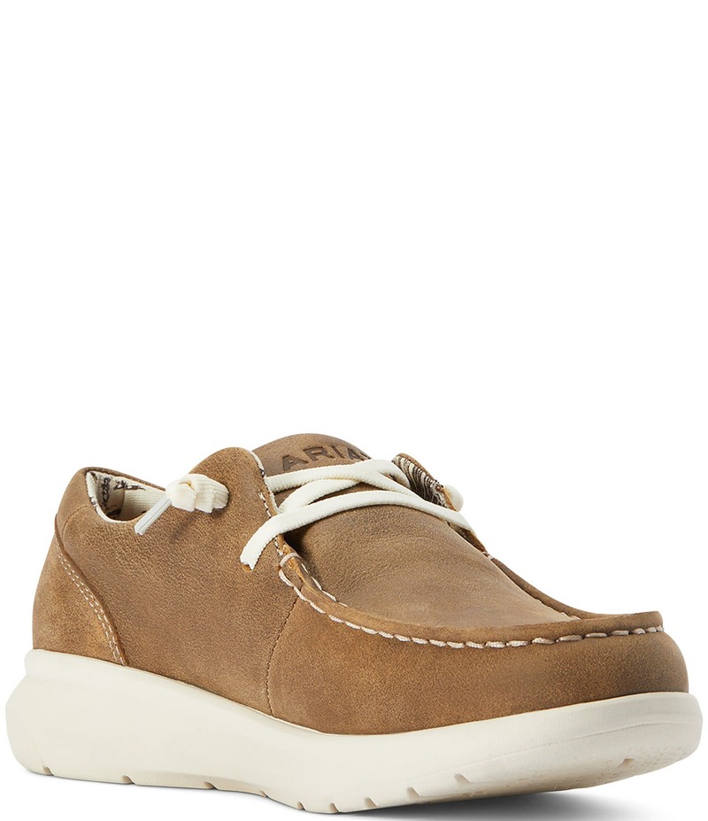 アリアト レディース ボトムス 心地好いズボン下 なめし革 Ariat Women\u0027s Hilo Leather Apron Toe Slip-Ons Brown 赤銅色 パンツ-ボトムス-レディースファッション