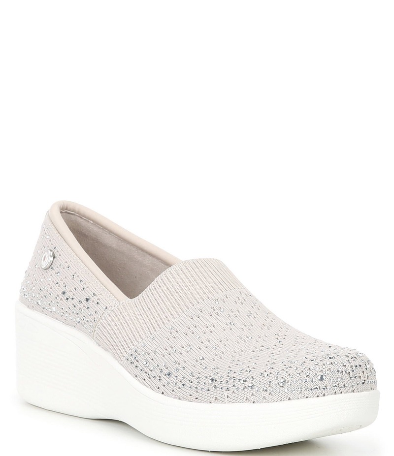 スケッチャーズ レディース シューズ サンダル Skechers x Martha Stewart Pier-Lite Reflection Rhinestone Wedge Slip-Ons Light Grey/Silver グレー 17,986円