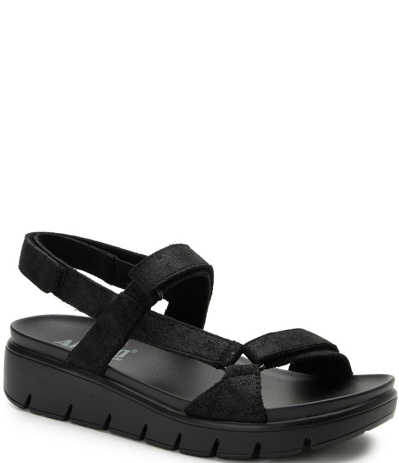 アレグリア レディース シューズ サンダル プラットフォーム Alegria Henna 3 Strap Platform Sandals Henna Mellow Black ブラック