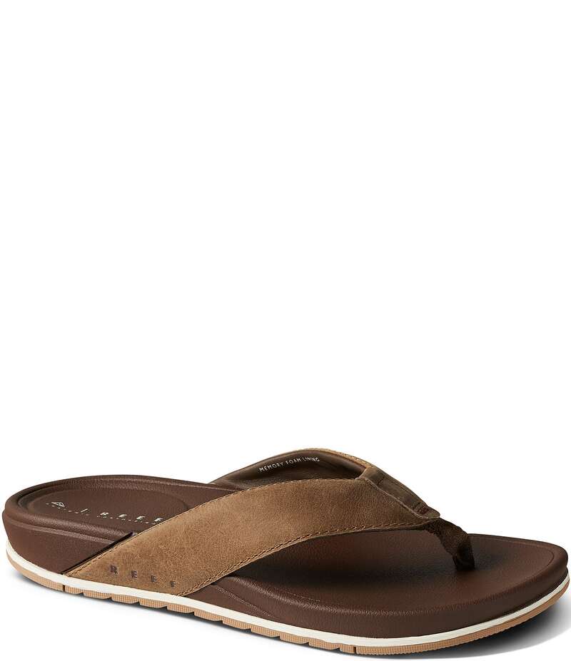 リーフ メンズ シューズ サンダル REEF Men's Cushion Bonzer Leaher Flip Flops Toffee｜ReVida 店