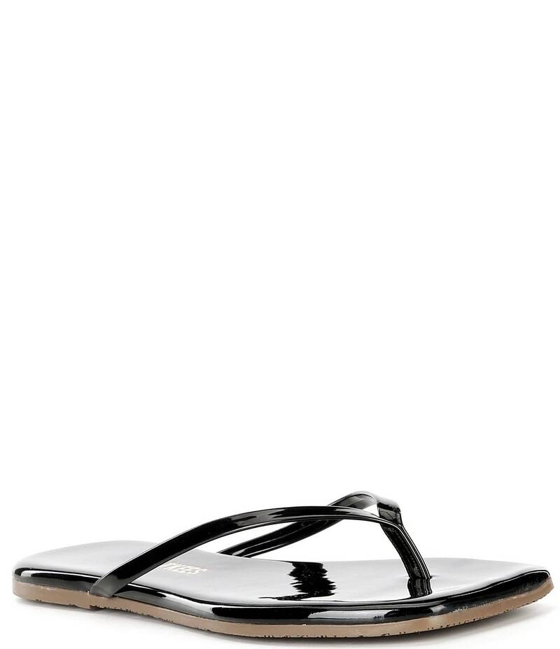 ティキーズ レディース シューズ サンダル レザー TKEES Glosses Patent Leather Square Toe Flip-Flops Licorice 20,060円