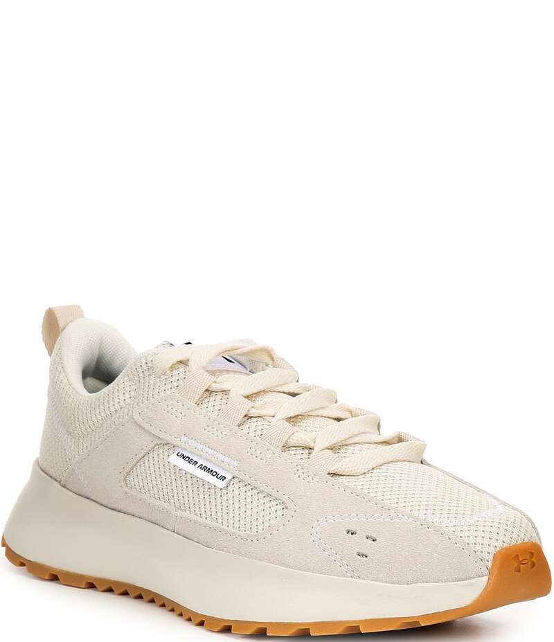 アンダーアーマー レディース ボトムス カジュアルパンツ スニーカー Under Armour Women's Street Mirage Lifestyle Sneakers Stone/Stone/Black ブラック｜ReVida 店