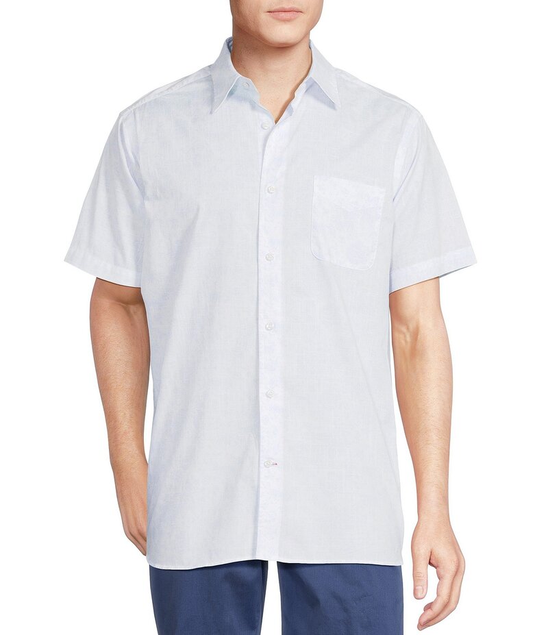 ダニエル クレミュ メンズ トップス シャツ フラワー柄 プリント フラワー Cremieux Blue Label Multi Color Floral Print Short Sleeve Woven Shirt White ホワイト