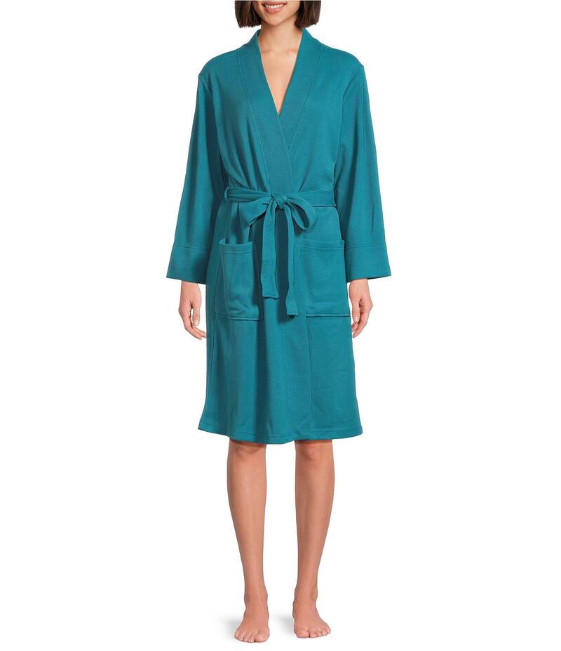 ナトリ レディース アンダー御召しもの ナイト爵御召しもの N by Natori Tranquility Wrap Robe Peacock