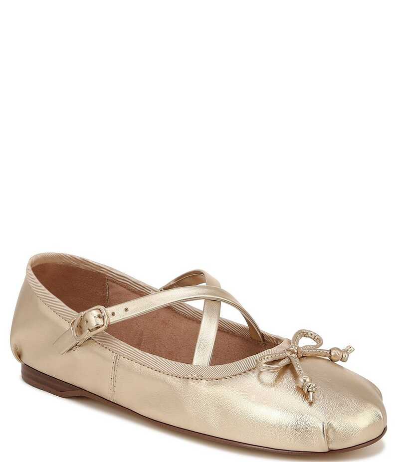 サムエデルマン レディース シューズ パンプス トール Circus NY by Sam Edelman Zuri Metallic Bow Mary Jane Ballerina Flats Gold ゴールド