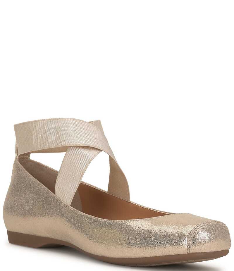 ジェシカシンプソン レディース シューズ パンプス トール Jessica Simpson Mandalaye Metallic Square-Toe Ballet Flats Champagne シャンパン｜ReVida 店