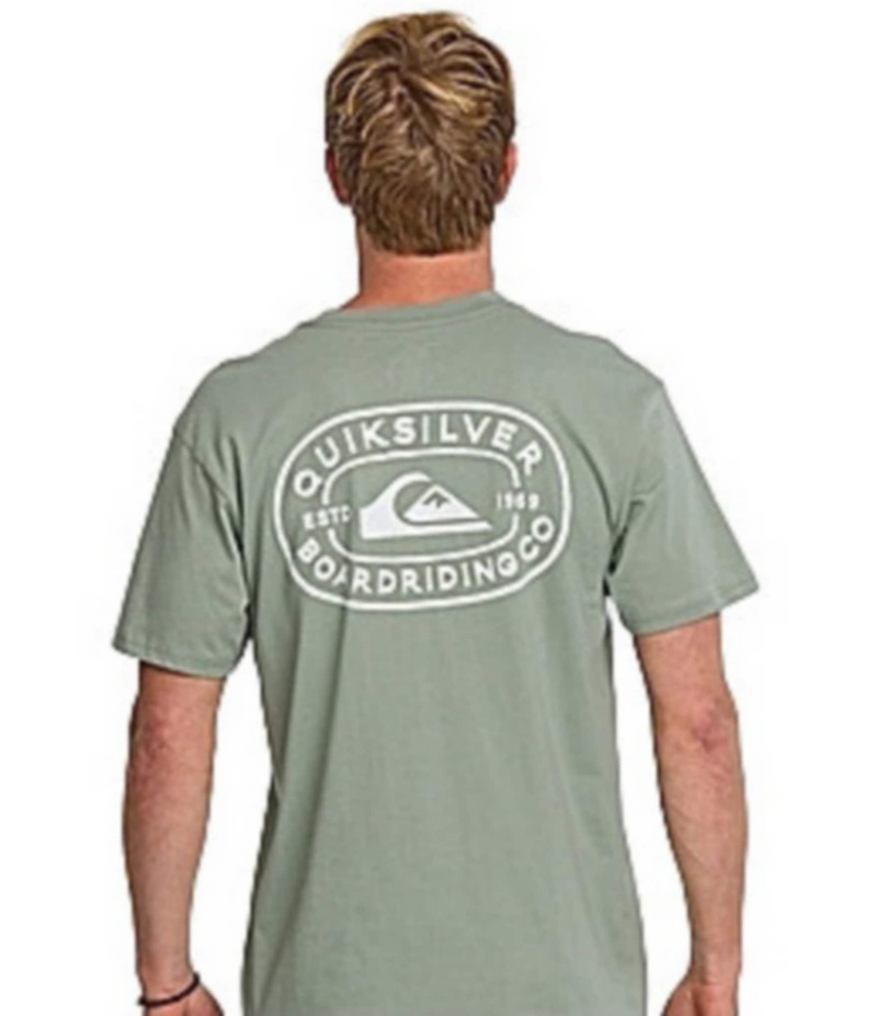 クイックしろがね色 メンズ トップス プルオーバー プルオーバー Quiksilver Western Lock Short Sleeve T-Shirt Herb