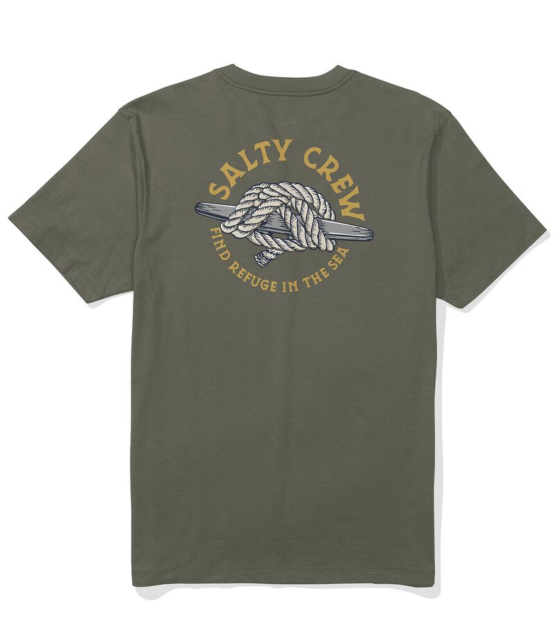 ソルティークルー メンズ トップス プルオーバー プルオーバー Salty Crew Cleat Knot Short Sleeve T-Shirt Dusty Olive オリーブ